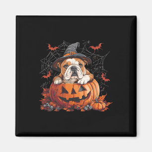 English Bulldog Pumpkin Halloween Thanksgiving Men Magnet