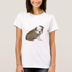 English Bulldog Puppy (brown-white) T-Shirt