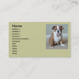 English Bulldog Puppy Business Cards