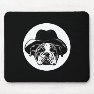 English Bulldog Puppy Cowboy Fun Dog Cute Mouse Pad