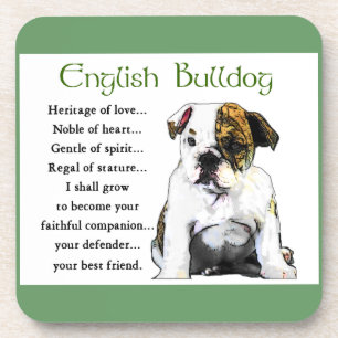 English Bulldog Puppy Heritage of Love Coaster