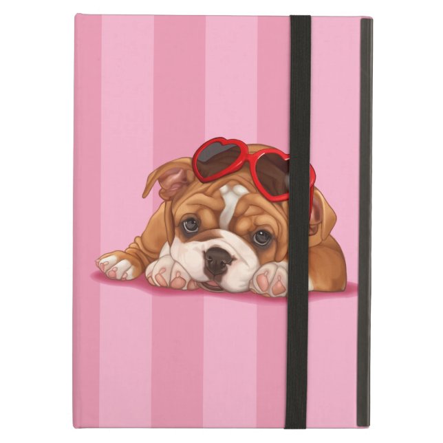 English Bulldog Puppy iPad Air Cover (Front Closed)