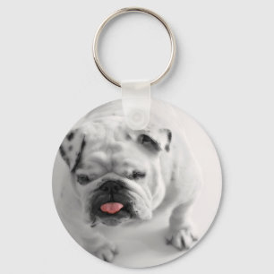 English Bulldog Puppy Key Ring