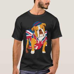 English Bulldog Queen Ii Mens Elizabeth British Fl T-Shirt