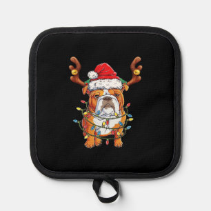 English Bulldog Reindeer Funny Christmas Essential Pot Holder