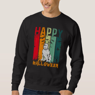 English Bulldog  Retro Style Halloween Dinner Part Sweatshirt