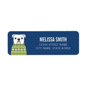 English Bulldog Return Address Labels
