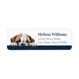 English Bulldog Return Address Labels