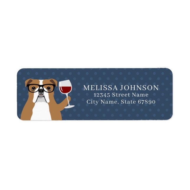 English Bulldog Return Address Labels (Front)