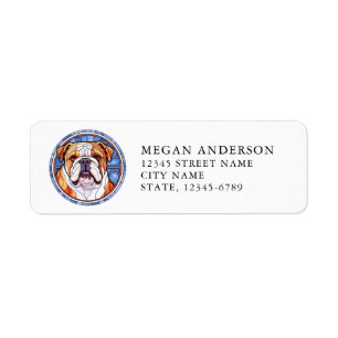 English Bulldog Return Address Labels