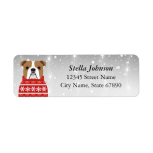 English Bulldog Return Address Labels