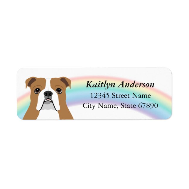English Bulldog Return Address Labels (Front)