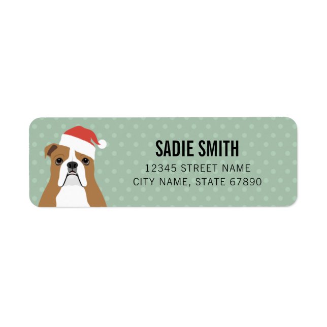 English Bulldog Return Address Labels (Front)
