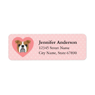English Bulldog Return Address Labels