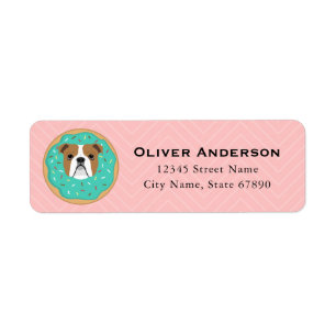 English Bulldog Return Address Labels