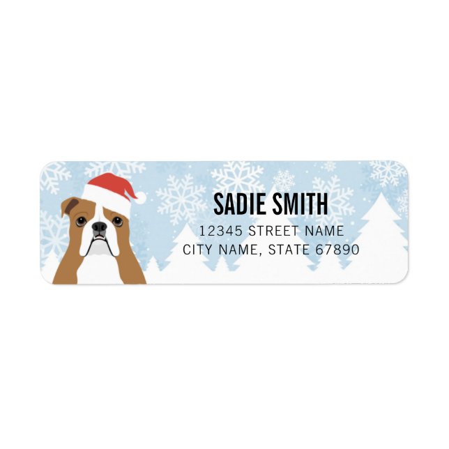 English Bulldog Return Address Labels (Front)