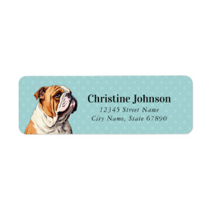 English Bulldog Return Address Labels