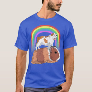 English Bulldog Riding Guinea Pig Funny Bulldog Ra T-Shirt