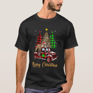 English Bulldog Riding Red Truck Dog Lover Gifts T-Shirt