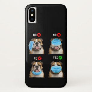 English Bulldog Right Wear Face Mask Tank Top Case-Mate iPhone Case