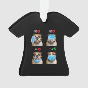 English Bulldog Right Wear Face Mask Tank Top Ornament