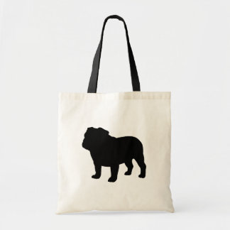 English Bulldog Silhouette | Cool Dog Lover's Tote Bag