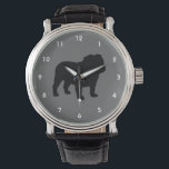 English Bulldog Silhouette Watch<br><div class="desc"></div>