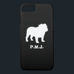 English Bulldog Silhouette with Custom Text Case-Mate iPhone Case<br><div class="desc">Shop the entire selection of Dog Lover Designs at Jenn&#39;s Doodle World .</div>
