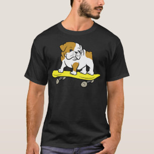 English Bulldog Skateboarding Dog Skater Bulldog T-Shirt