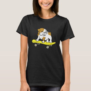 English Bulldog Skateboarding Dog Skater Bulldog T-Shirt