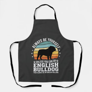 English Bulldog Sunset Be Yourself Dog Apron