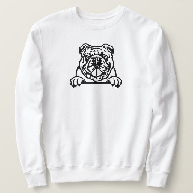 english bulldog sweatshirt (Design Front)