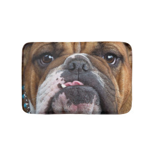 English Bulldog  Throw Pillow Bath Mat
