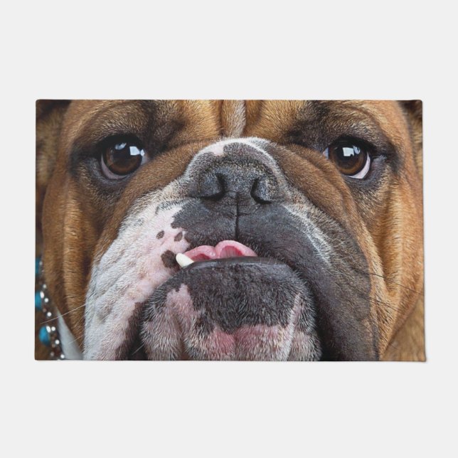 English Bulldog  Throw Pillow Doormat (Front)