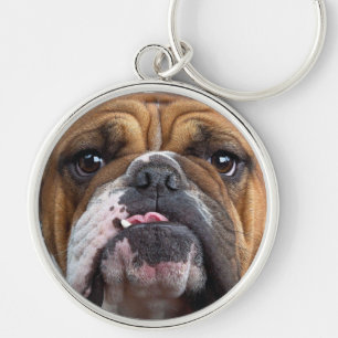English Bulldog Throw Pillow Key Ring