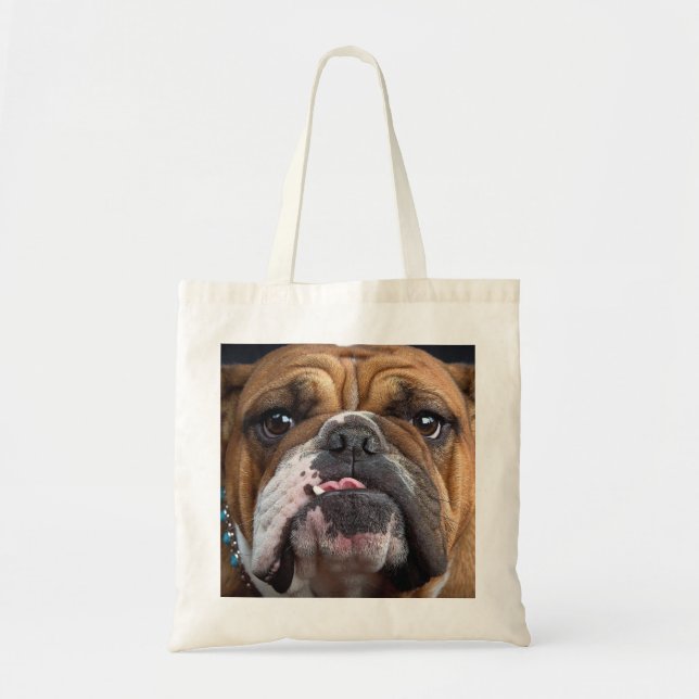 English Bulldog  Throw Pillow Tote Bag (Front)