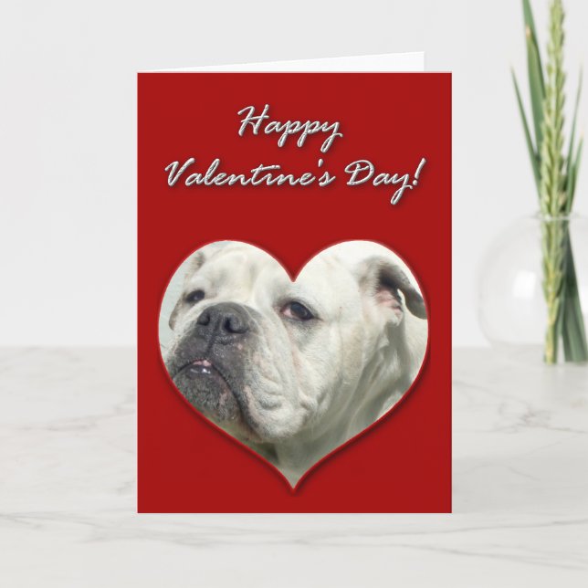 English Bulldog Valentines Day Card (Front)
