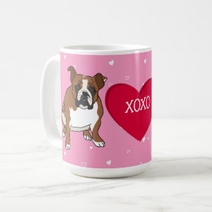 English Bulldog Valentines Day Coffee Mug
