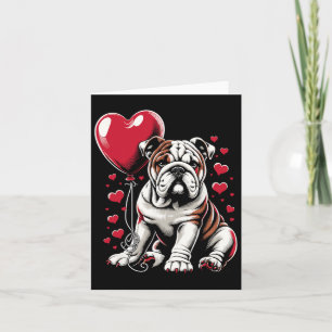 English Bulldog Valentine's Day Dog Owner Valentin Card