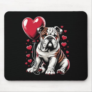 English Bulldog Valentine's Day Dog Owner Valentin Mouse Pad