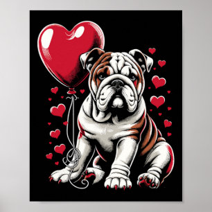 English Bulldog Valentine's Day Dog Owner Valentin Poster
