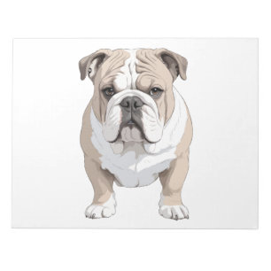 English Bulldog Vector Art with Vibrant Colours Notepad