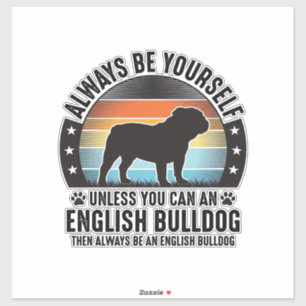 English Bulldog Vintage Sunset Dog Lover Shirt Des