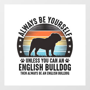 English Bulldog Vintage Sunset Dog Lover Shirt Des