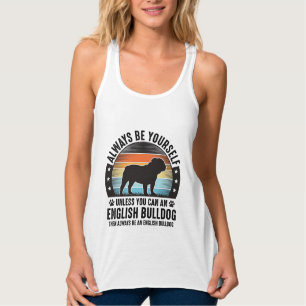 English Bulldog Vintage Sunset Dog Lover Shirt Des