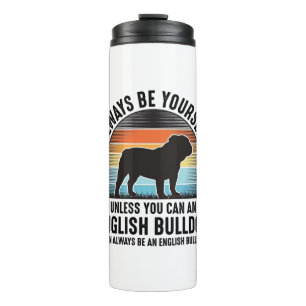 English Bulldog Vintage Sunset Dog Lover Shirt Des Thermal Tumbler