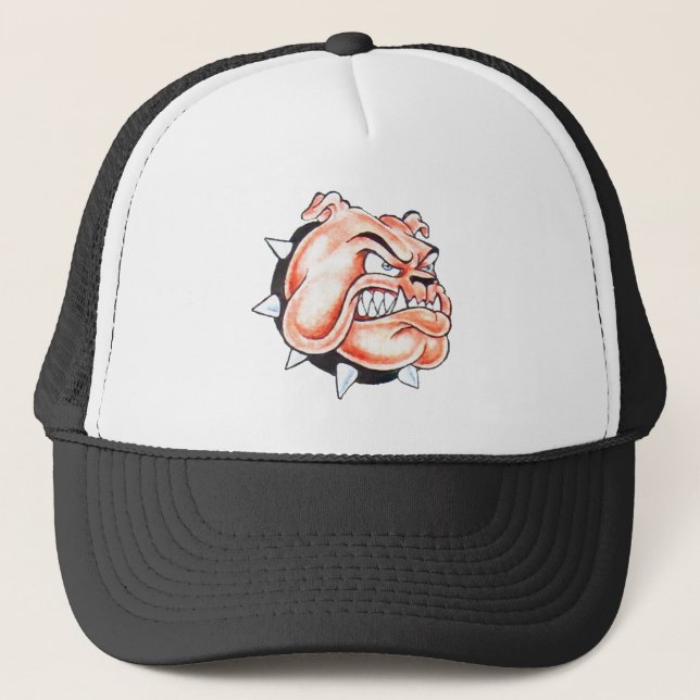 English Bulldog with Collar Trucker Hat (Front)