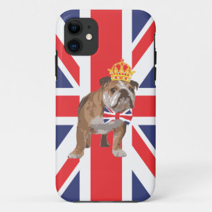 English Bulldog with Crown and Union Jack  Bow Tie Case-Mate iPhone Case