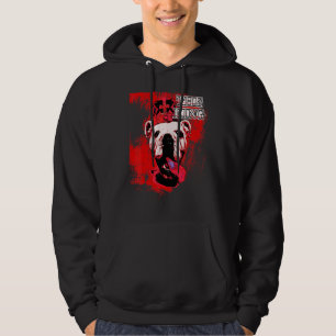 English Bulldog With Crown Dogs Motif Hoodie