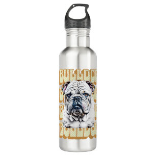 English Bulldog with Retro Font 710 Ml Water Bottle